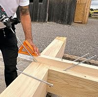 HECO-TOPIX-plus CombiConnect Holzbauschraube 8,5 x 350, Zylinderkopf, T-Drive, T-40, CC-Gewinde, verzinkt blau, A3K, 50 Stück – Ansicht 5
