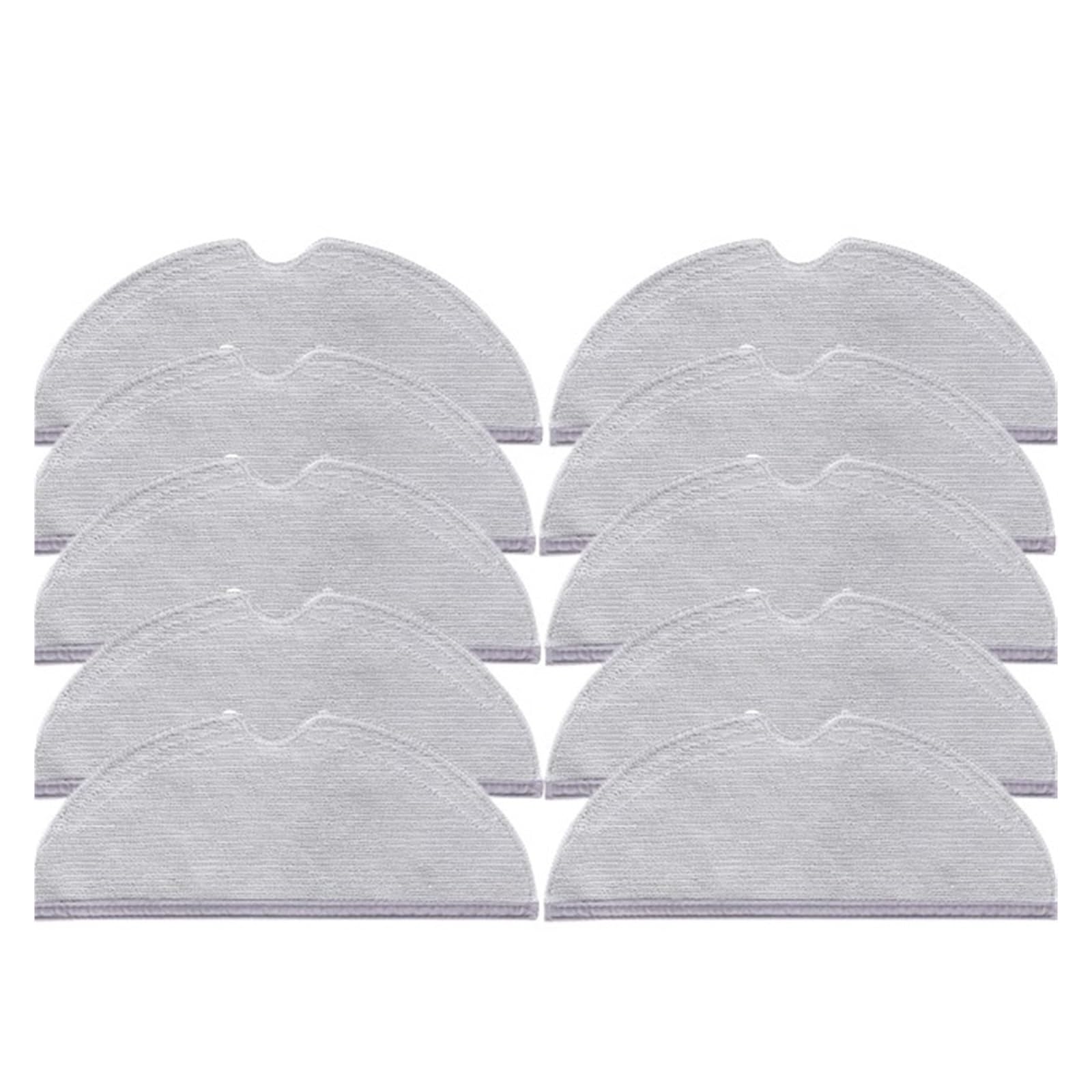 KRHZYPLAE Robot Vacuum Cleaner Mop Rags,Compatible For XiaoMi,Compatible For Roborock,S5 Max S6 Pure S6 MaxV S51 S50 S55 Xiaowa E25 E35 For(10pcs)