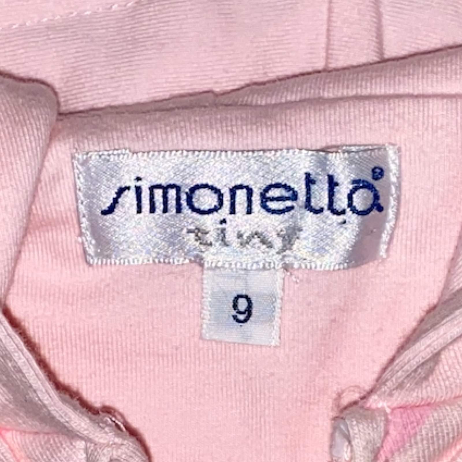 SIMONETTA A86 Felpa Bimba Girl Tiny Pink Full Zip Hoodie Sweatshirt Kids