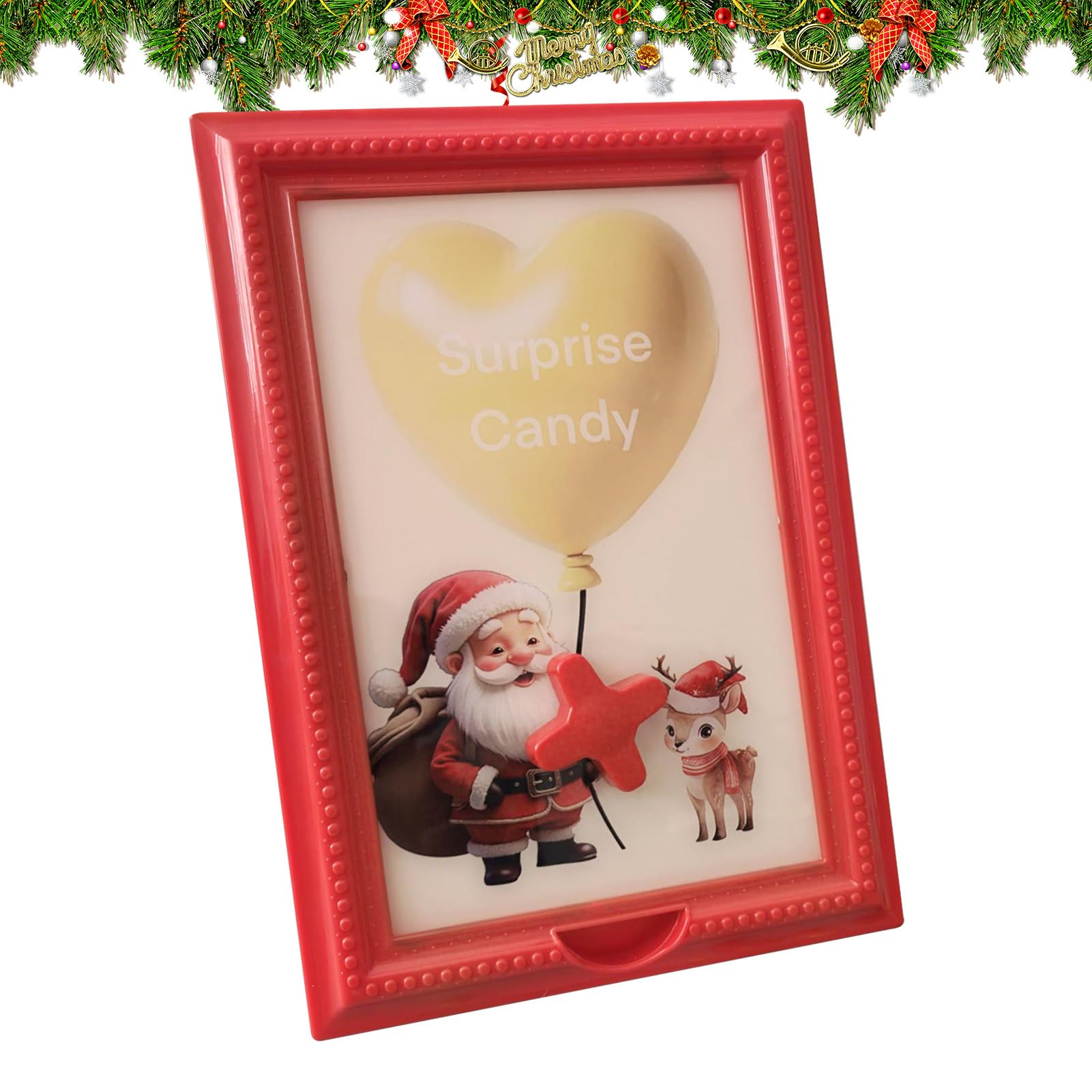Cadre photo distributeur de bonbons décoration vacances buffet