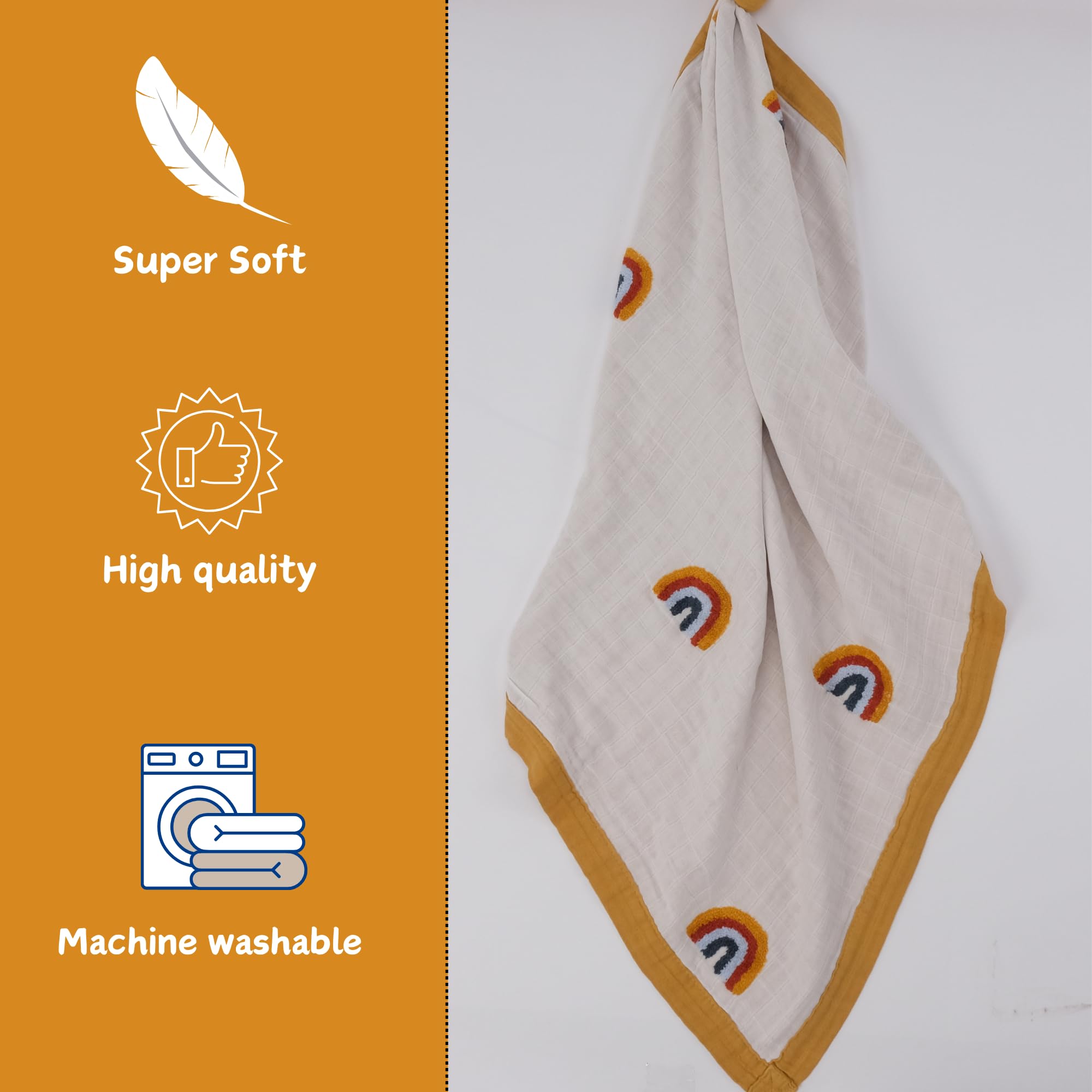 Mantas de muselina de alta calidad para bebé, 4 capas, 100% algodón, manta para cochecito de bebé, agradable a la piel