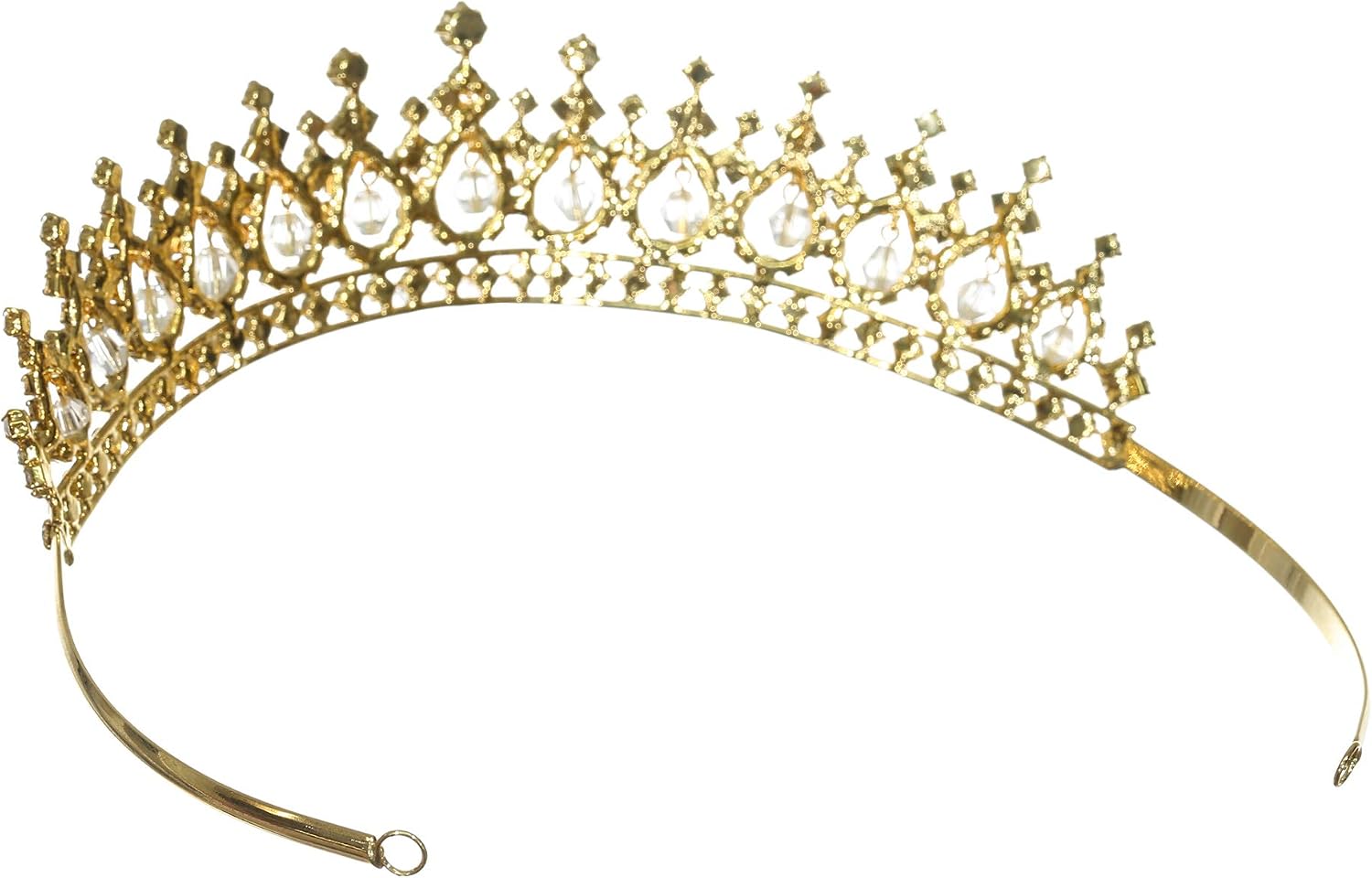 SAMKY Dangle Crystals Simmering Wedding Bridal Tiara Crown