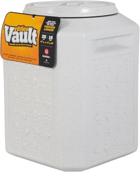 Gamma2 Vittles Vault Pet Food Storage Containers - Sealed Dog and Cat Food Storage Container, Fits up to 35lbs, Made in the USA - [12 L x 16.75 H]