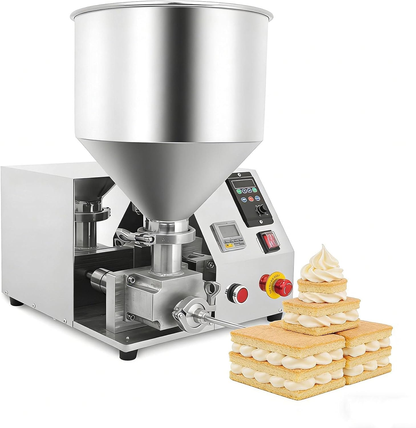 Macchina elettrica per il riempimento di ciambelle, 12 litri, iniettore di crema in acciaio inox, dispenser di marmellata per panetteria