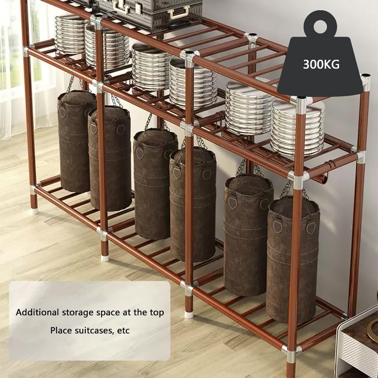 Large Portable Closet Wardrobe Clothes Storage Organizer with 2 Hanging Rods Ans 2 Storage Shelves Modern Armoire Metal Frame for Bedroom (Color : A, Size : 130x46x170cm)