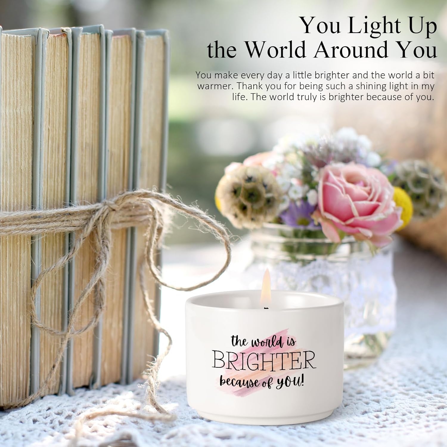 Friendship Gifts for Women - Inspirational Candles for Best Friend, Teachers, Mother, Nurses, Coworkers - Appreciation & Thank You Gifts, 6Oz Lavender Candles - Image 5