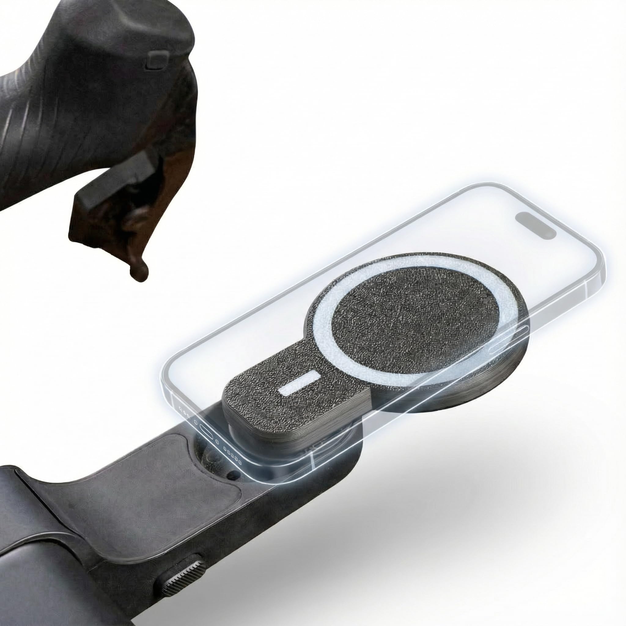 Indoor Cycling Phone Mount Adapter for MagSafe Devices Compatible with Garmin and Wahoo Mount - Maggie 2.0 Smart Trainer Accessory