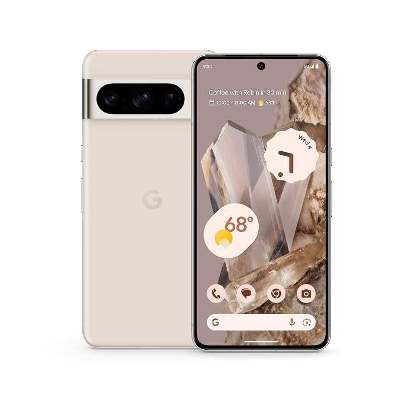 Google Pixel 8 Pro - Smartphone Android desbloqueado con teleobjetivo y pantalla Super Actua - Batería 24 horas - Porcelana - 128 GB