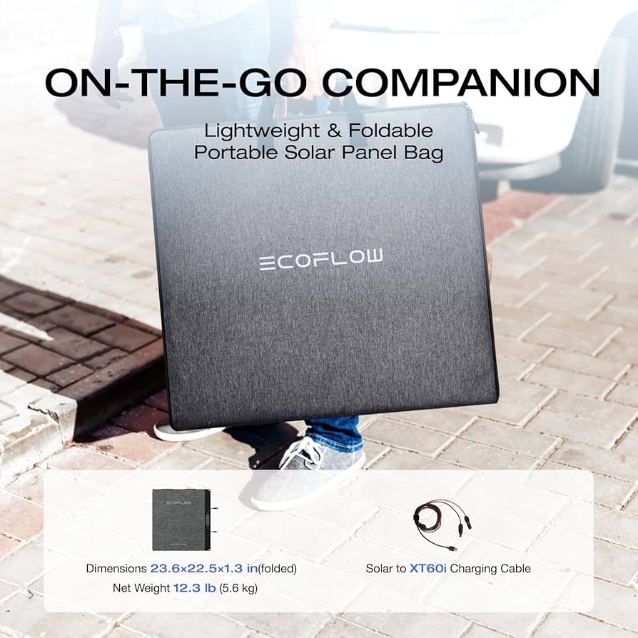 Amazon.com: EF ECOFLOW 160 Watt Portable Solar Panel for