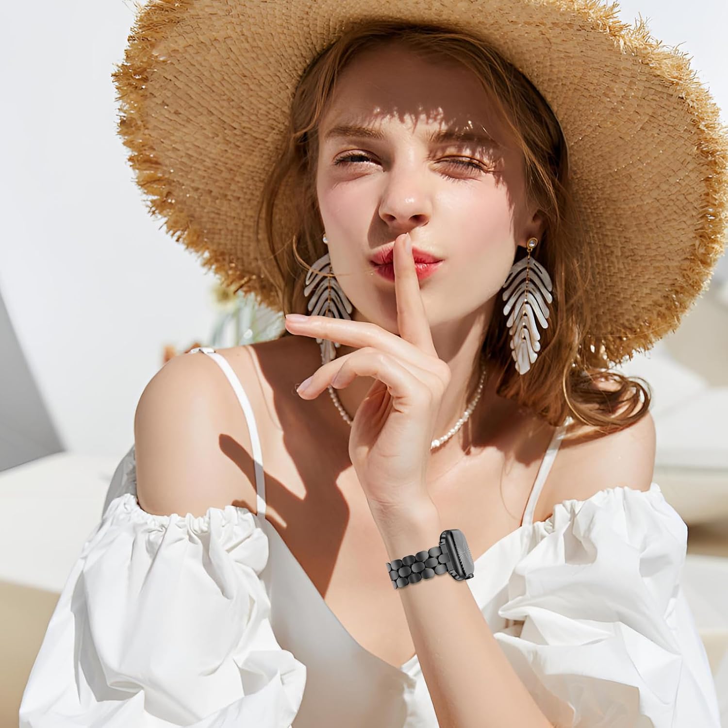 Stainless Steel Dressy Band for Apple Watch for Women Series10/9/8/7/6/5/4/3/2/1/SE/Ultra Compatible with 41mm 40mm 38mm 42mm 46mm 49mm 45mm 44mm Bands,Adjustable Designer Metal Strap for iWatch - Image 7