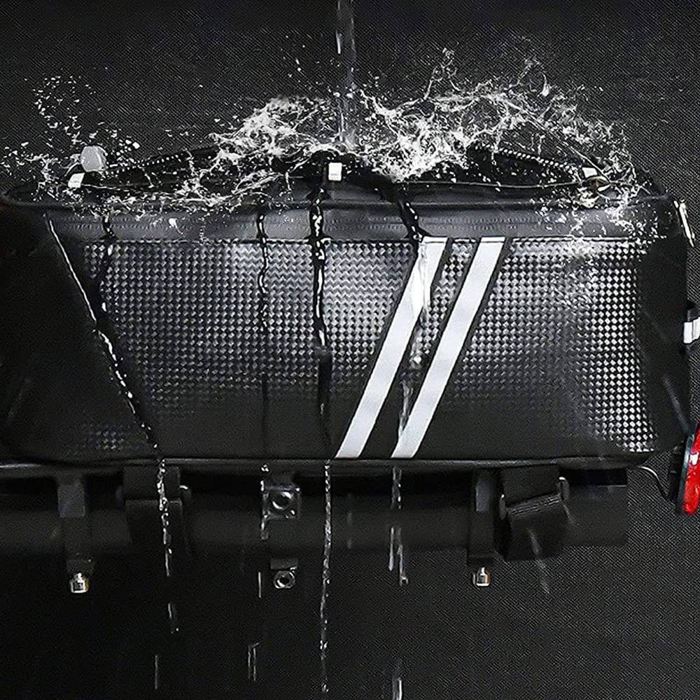 Sacoche De Selle Arrière Pour Vélo – Imperméable, 30×19.5×14 Cm, Bandes Réfléchissantes, Facile à Installer
