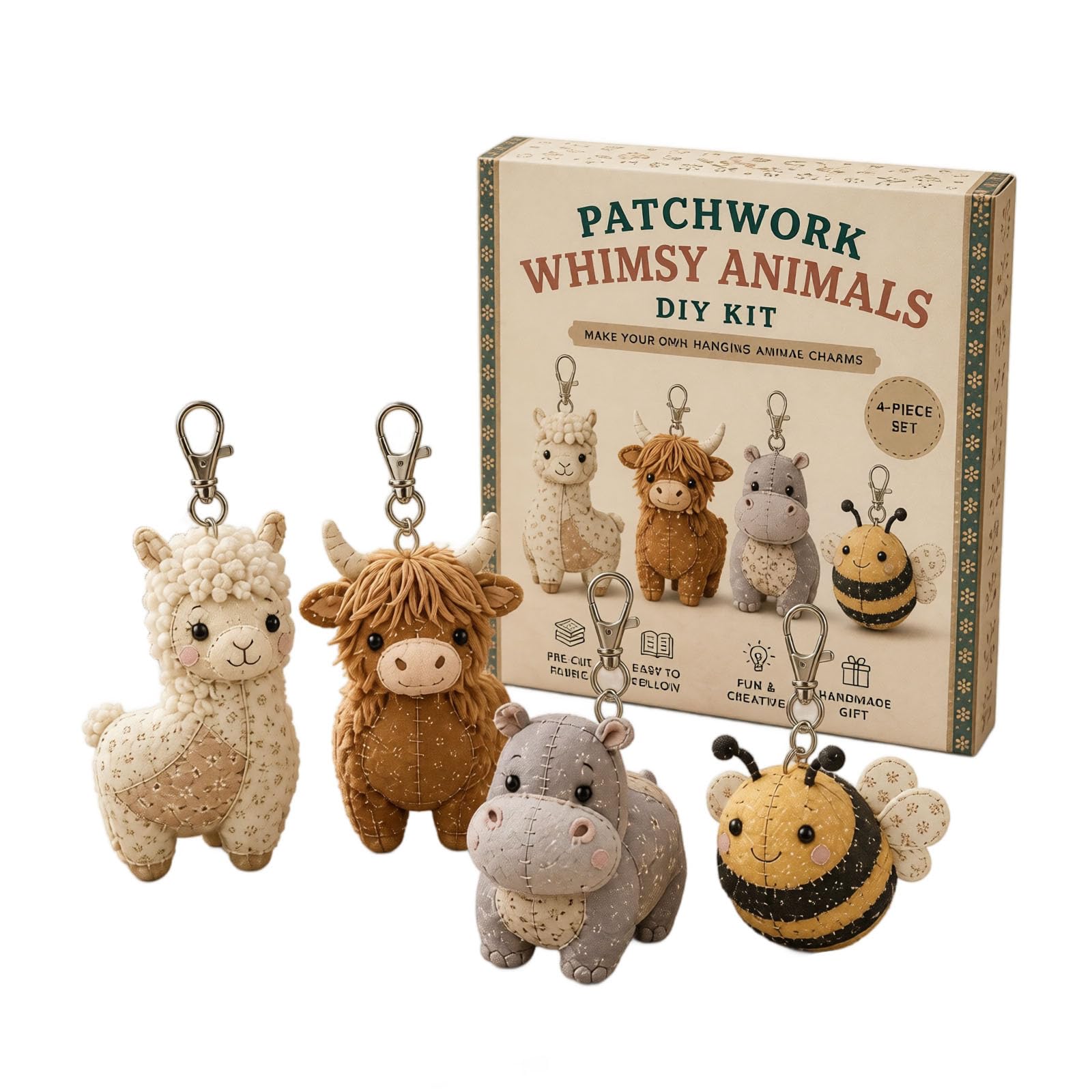 DIY Felt Patchwork Kit, Fairy Themed Sewing Set for Kids and Adults