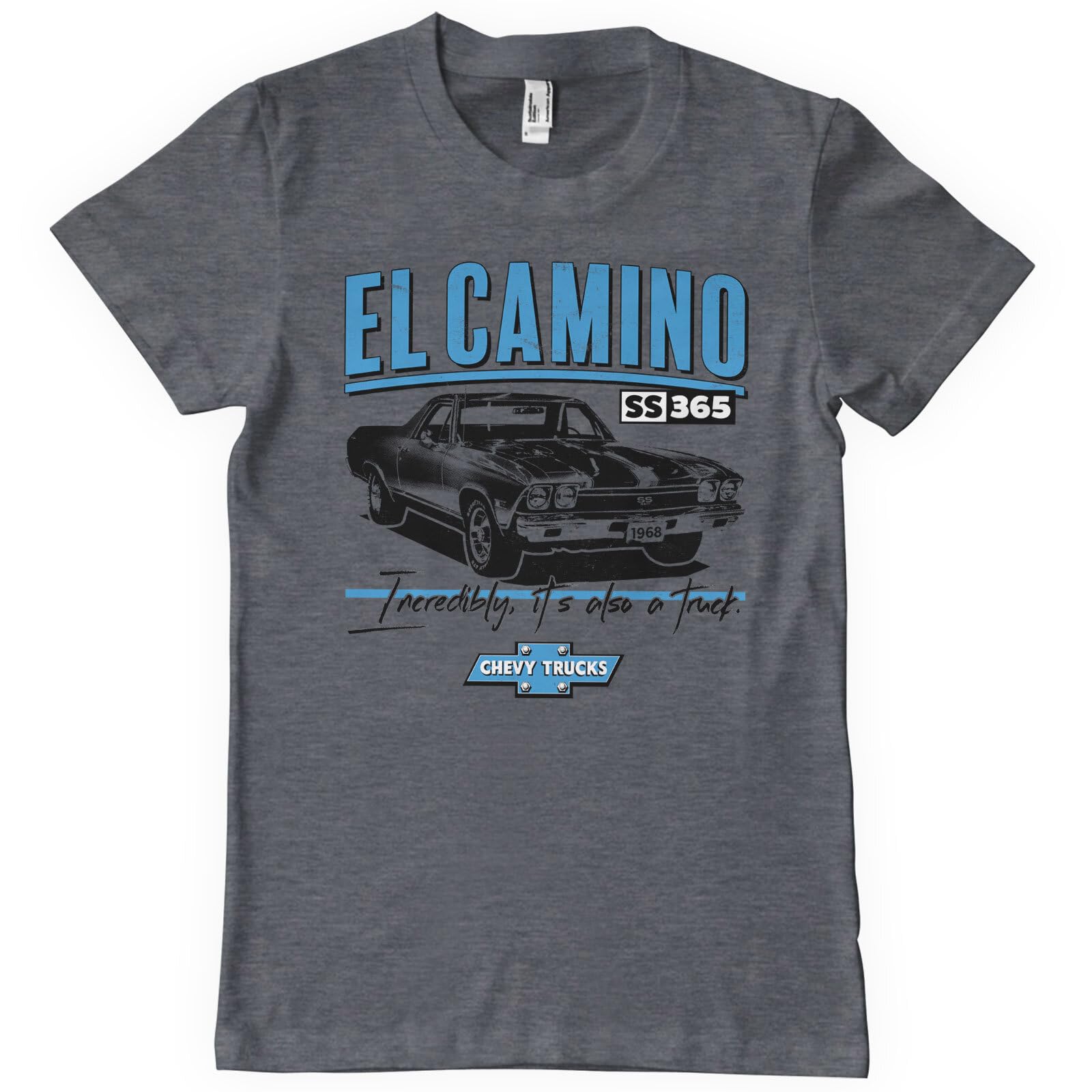 Chevrolet Officially Licensed Chevy El Camino SS365 Mens T-Shirt (Dark-Heather), XX-Large