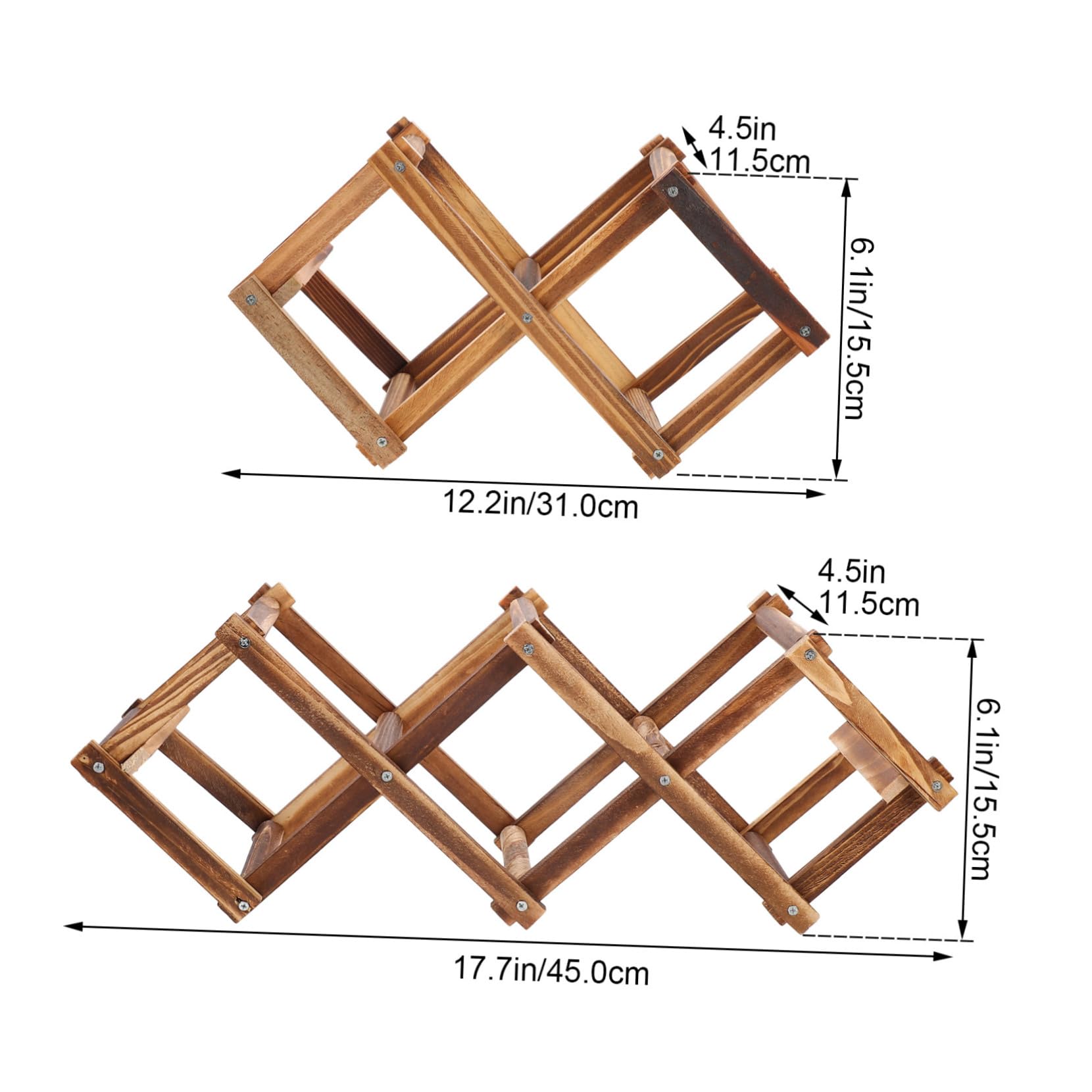 KICHOUSE 2pcs Wine Racks Foldable Wine Storage Shelf for Home Bar Compact Design for Easy Assembly