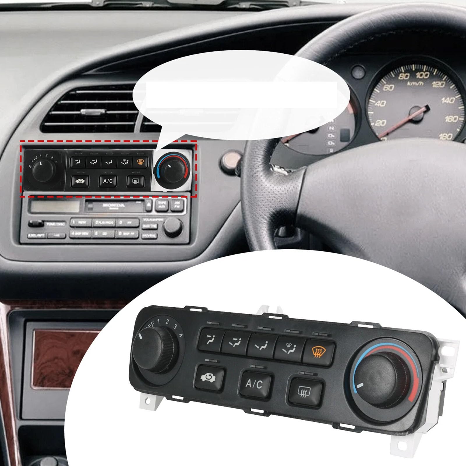 Pannello di controllo per auto in alluminio 79600-S84-A21ZA sostituzioni per sistemi climatici del veicolo Pannello di controllo adatto per autoveicoli Pannello auto per autoveicoli