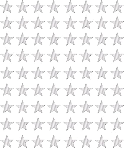 Beistle 72 piezas de recortes de papel de estrella plateada para tablón de anuncios, aula, fiesta de cumpleaños, decoración de pared, 5 pulgadas