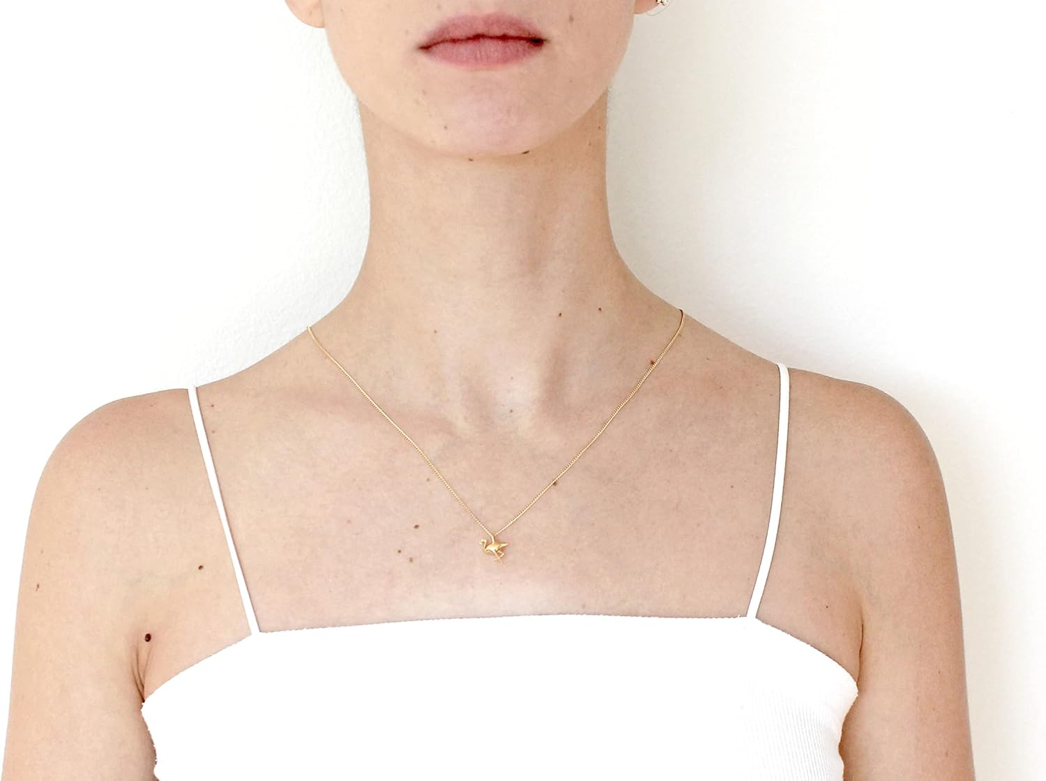 Rose Gold Plated Origami Flamingo