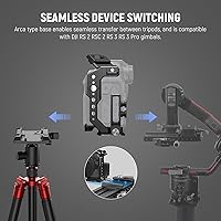 Vista 4 de NEEWER Camera Cage, Aluminum Video Rig with NATO Rail, 1/4" Threads, 3/8" ARRI Holes, Cold Shoe, Anti Twist, Compatible with DJI Gimbals Arca Type