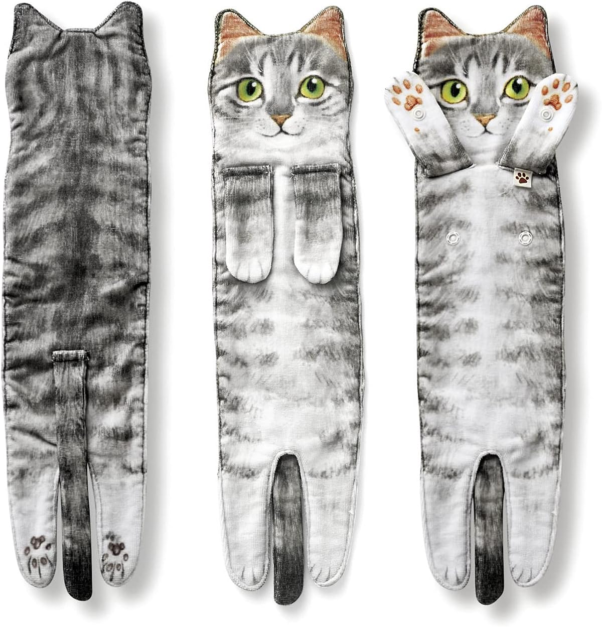 Cat Funny Hand Towels for Bathroom Kitchen- Cute Decorative Kitten Decor Hanging Face Towels- Unique Housewarming Valentines Mothers Birthday Gifts for Women Mom Cat Lovers - Image 2