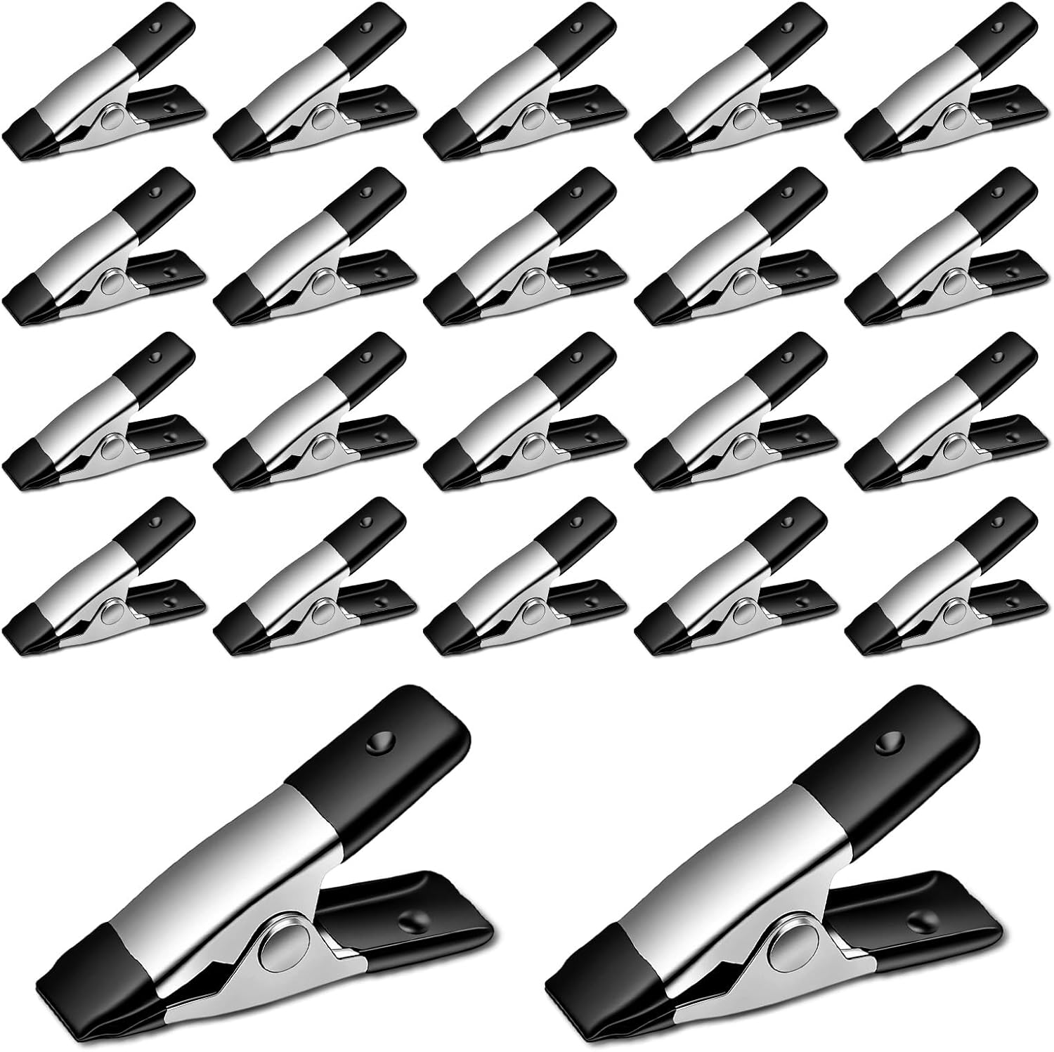 20PCS Spring Clamps 2 Inch Small Clamps Heavy Duty Mini Metal Clips Open Mouth is 0.79 Inch for Crafts, Backdrop, Home Decoration, Woodworking, Photography