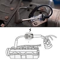 Vista 6 de 2 piezas probadores de bujías, probador de bobina de encendido del motor, probador de encendido de capuchón recto, comprobador de luz de bujías