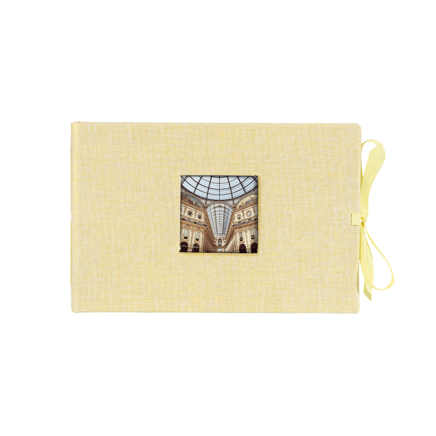 Photo 1 of Kolo Noci Small 4x6 Photo Album, Holds 24 Photos, Ideal for Weddings and Baby Books, Yellow Chambray