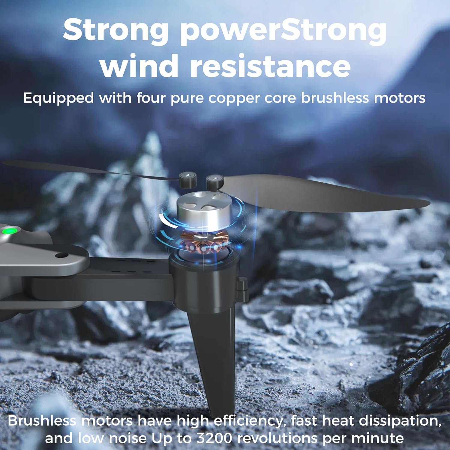 Drones with Camera for Adults 4K, Professional GPS Drone with Auto Return, 4-Way Obstacle Avoidance, Follow Me, Foldable, Includes 3 Batteries & Case(Black)