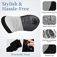 Vista 3 de Almohada de apoyo lumbar para silla de oficina - Almohada lumbar para coche - Almohada ergonómica de apoyo lumbar para cojín de apoyo de la espalda