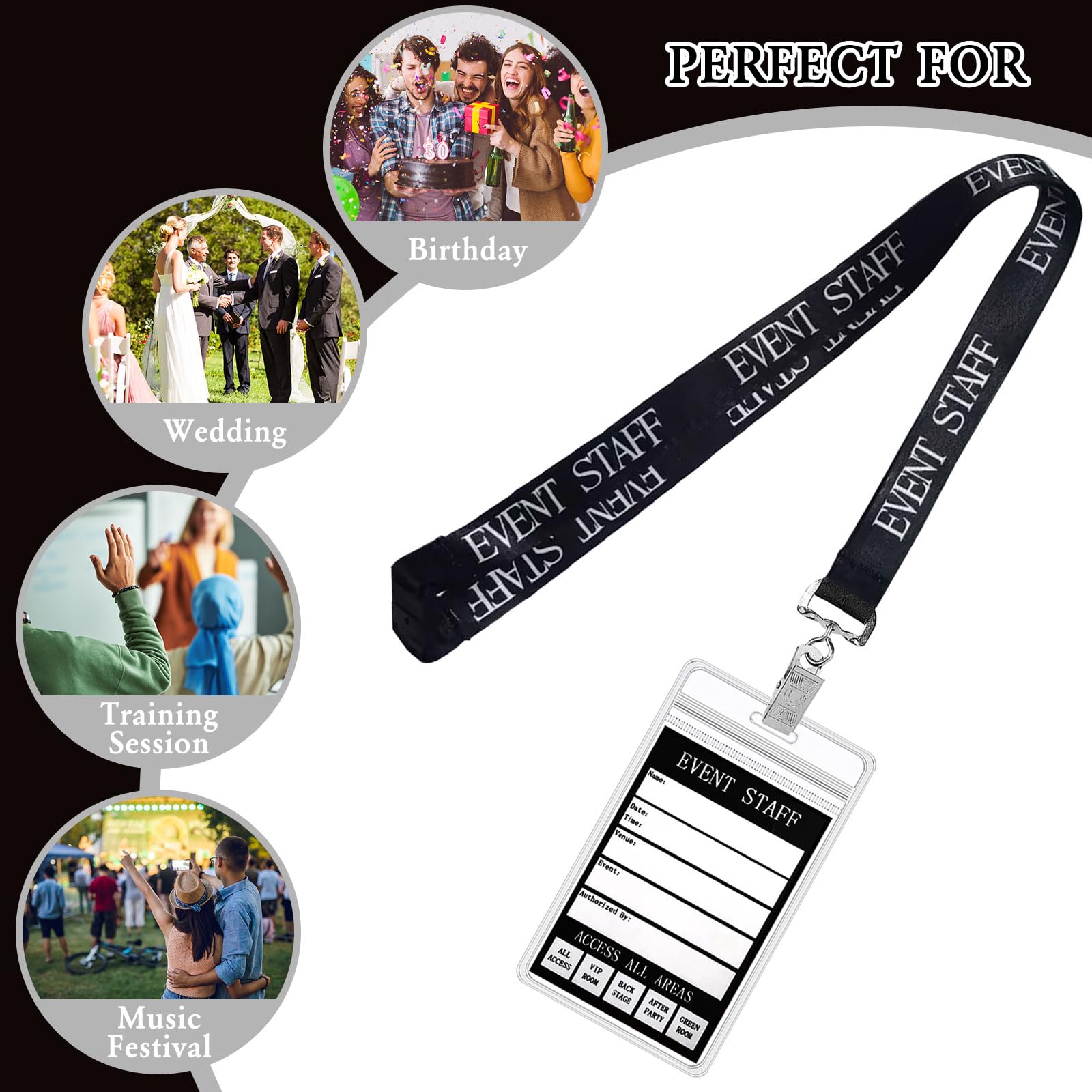 Amazon | イベントスタッフ ストラップ プラスチックカードホルダー
