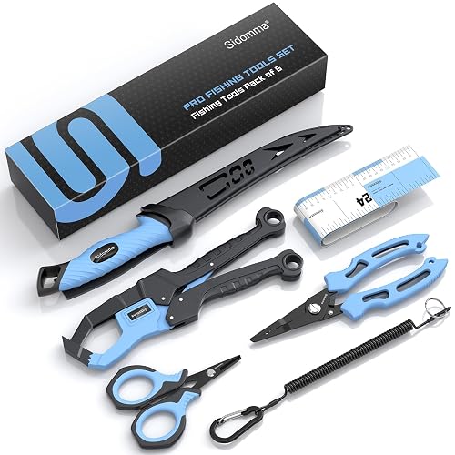 Sidomma Pro Fishing Gear and Equipment Tools Accessories Kit with