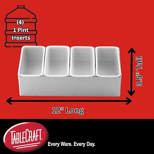 Miniatura 2 de TableCraft Carrito de barra de 4 compartimentos con pinzas