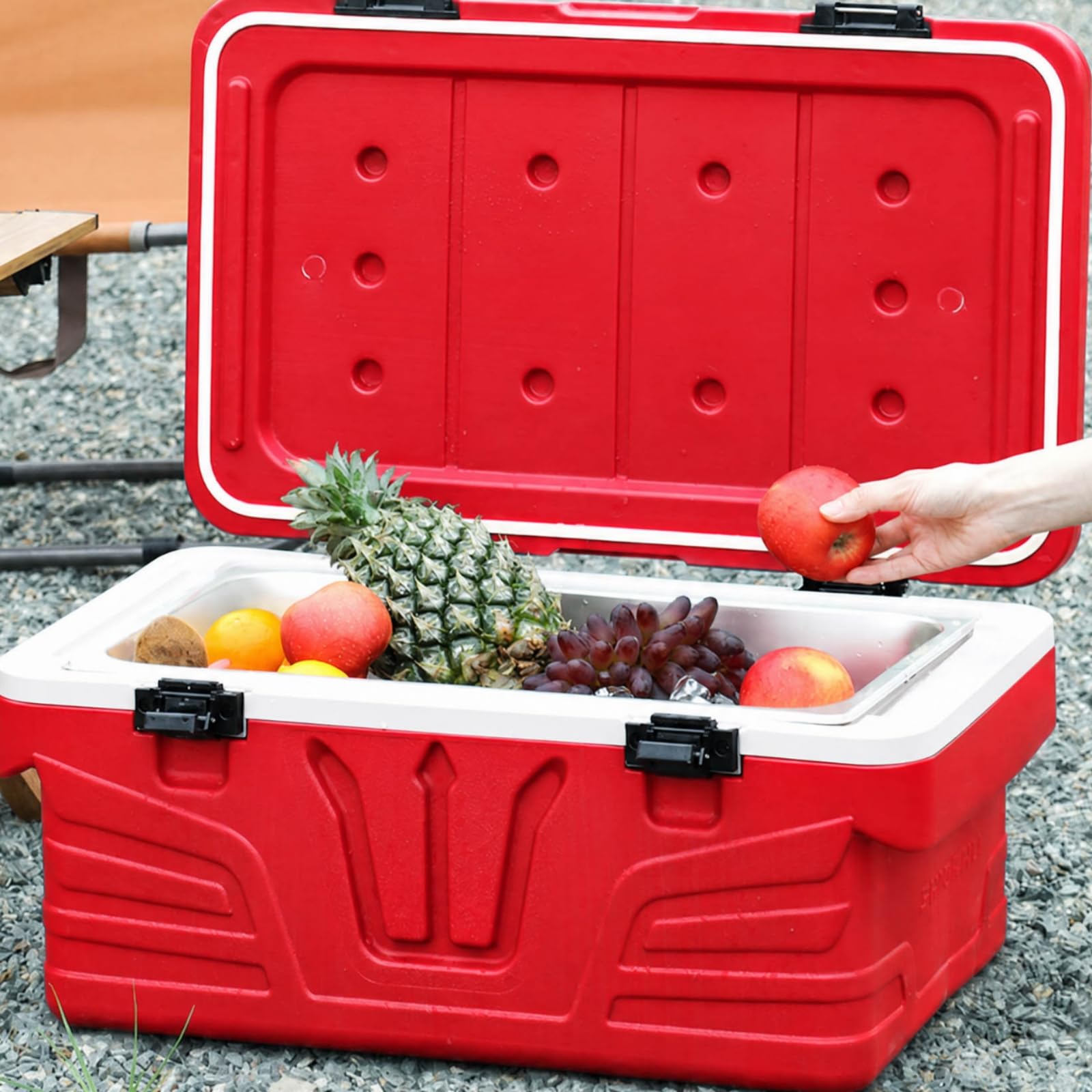 Contenitore Isotermico con Scomparti Isolante Box Termico in Acciaio Inox Isolato Cassa Termica per Ristoratori, Addetti