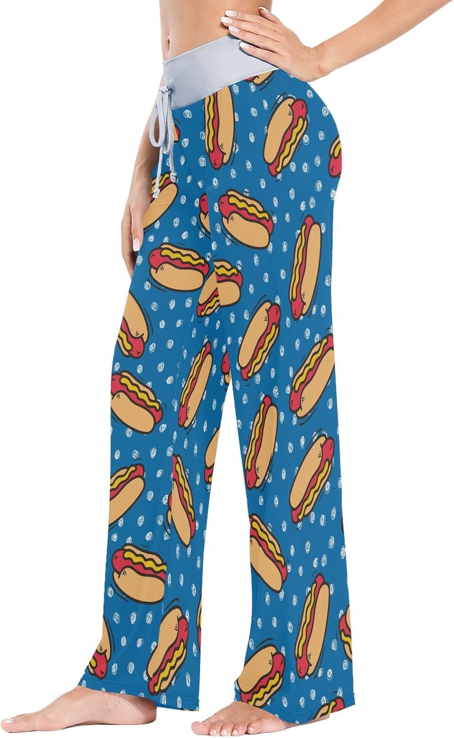 Women's Pajama Lounge Pants Casual Drawstring Loose Sleepwear Cozy Stretch Pants Wide Leg - Image 3