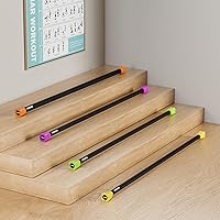 Vista 11 de LIONSCOOL Workout Weighted Bar,Padded Exercise Weight Bar, Solid Steel Stretching weighted bar set for Body Sculpting, Physical Therapy,Body Toning