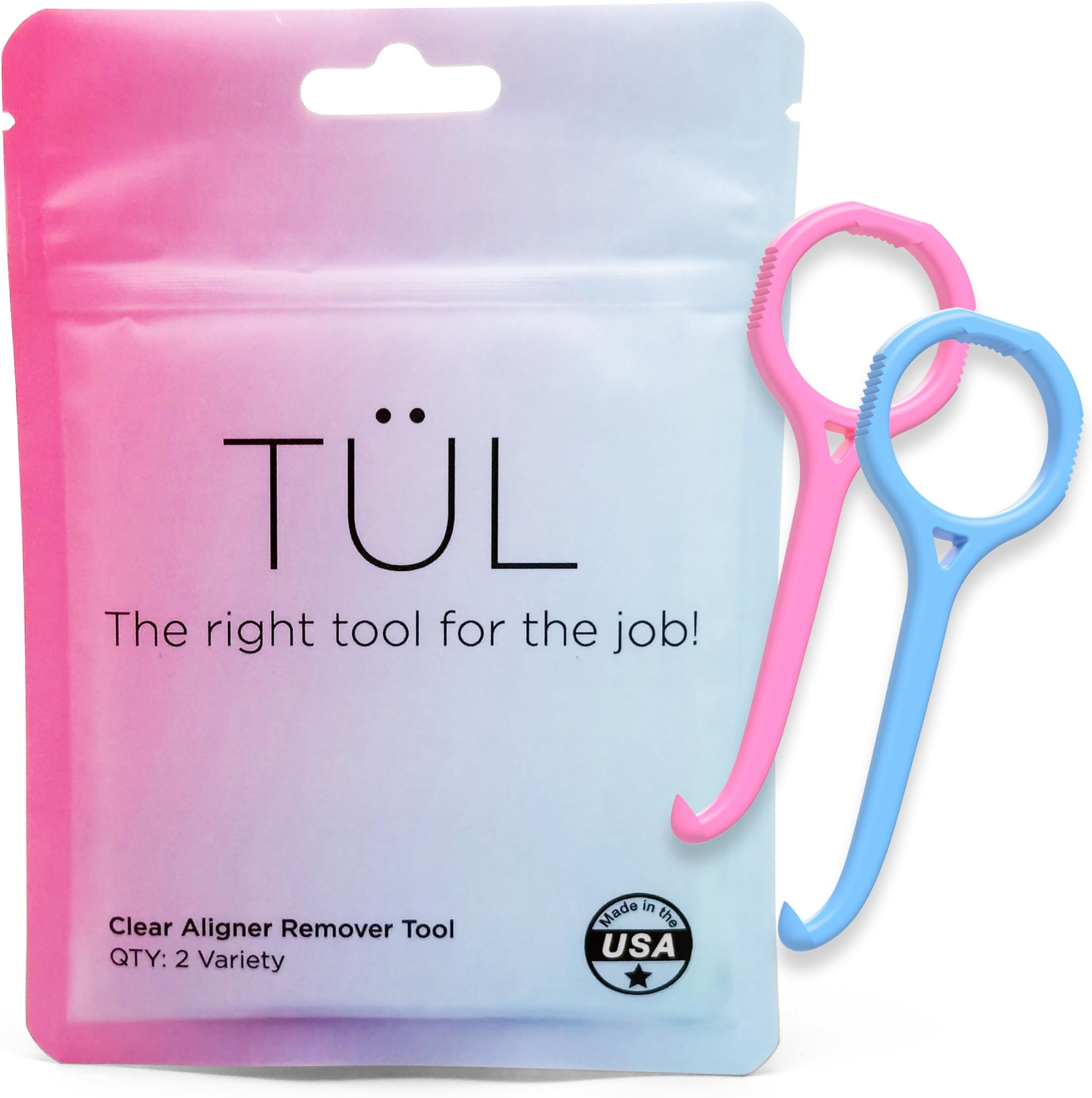 TÜL | Only Invisalign Remover Tool Made in the USA | Lifetime Replacements | Ortho Recommended Aligner Remover Tool & Retainer Remover Tool | Variety 2 Pack | Top Invisalign Accessories