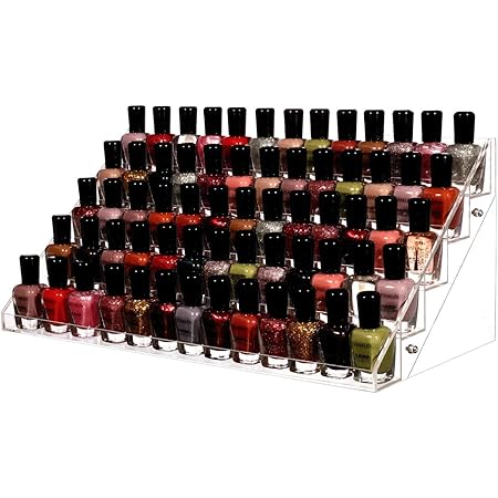 Amazon Cq Acrylic アクリル マニキュアスタンド ネイルスタンド ネイルカラー収納 マニキュア収納ケース 口紅収納 ジェルネイル 収納 小物入れ 60 72本入れ Cq Acrylic ファンデーションケース 通販