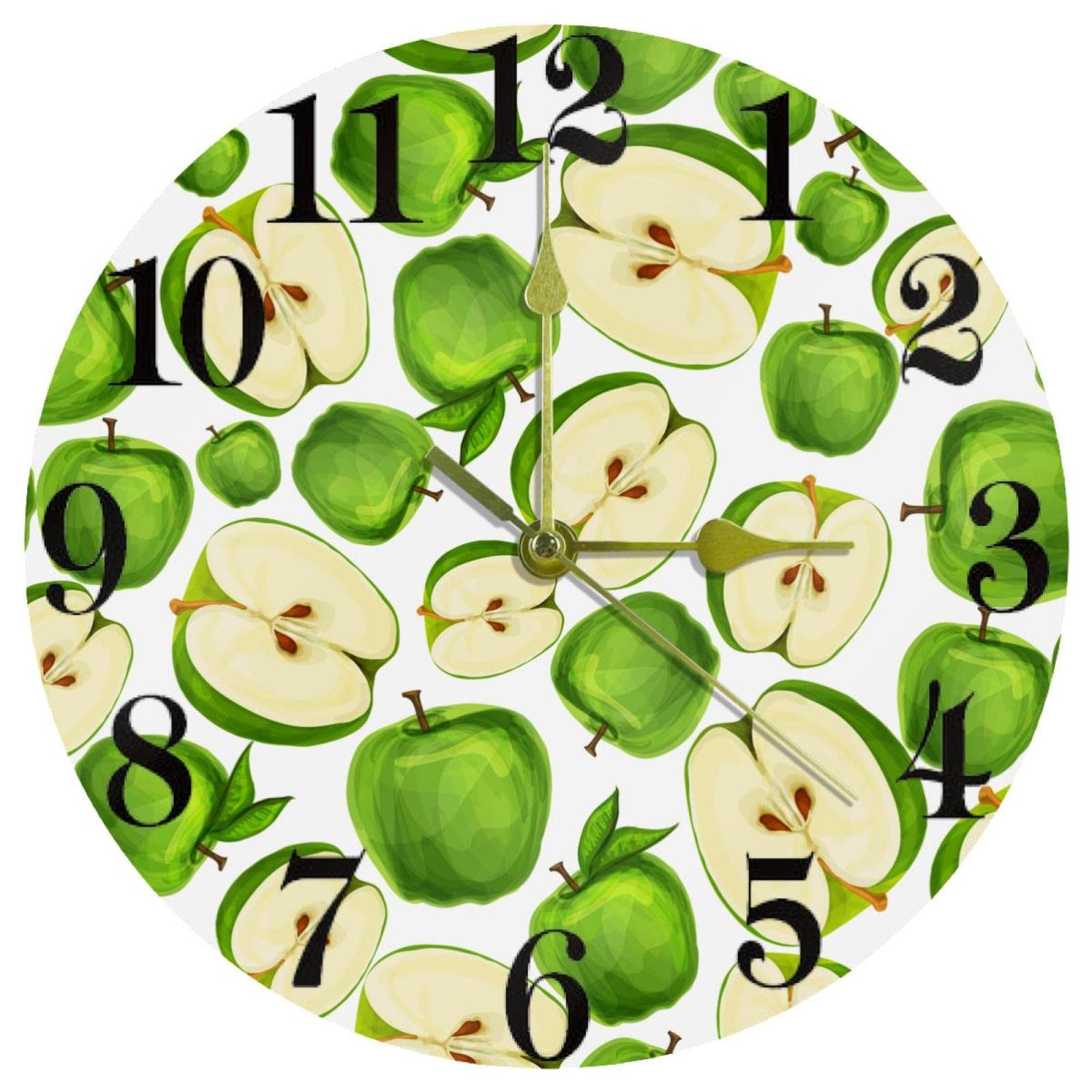Horloge murale ronde silencieuse fonctionnant à piles, décoration quartz 25,4 cm pour école