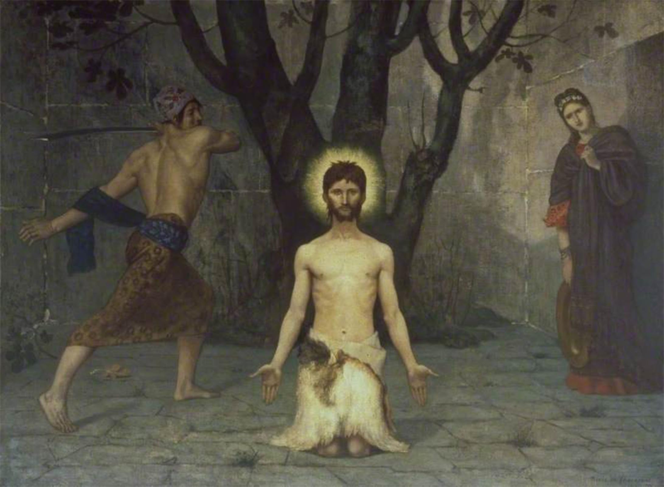 SERENDIPITP Vintage Wall Art Canvas Nordic Poster Canvas Print Picture the Beheading of Saint John the Baptist by Pierre Cecile Puvis De Chavannes Wall Art Poster for Home Decor 60x90cm