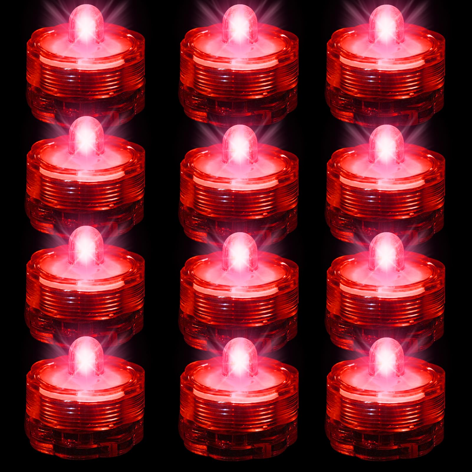 HL Candele a LED senza fiamma Tea Lights, mini luce subacquea, 100 ore di illuminazione a LED per laghetto Luci decorative per stagno Piscina Acquario Vaso Vasca da bagno Spa Party Festival