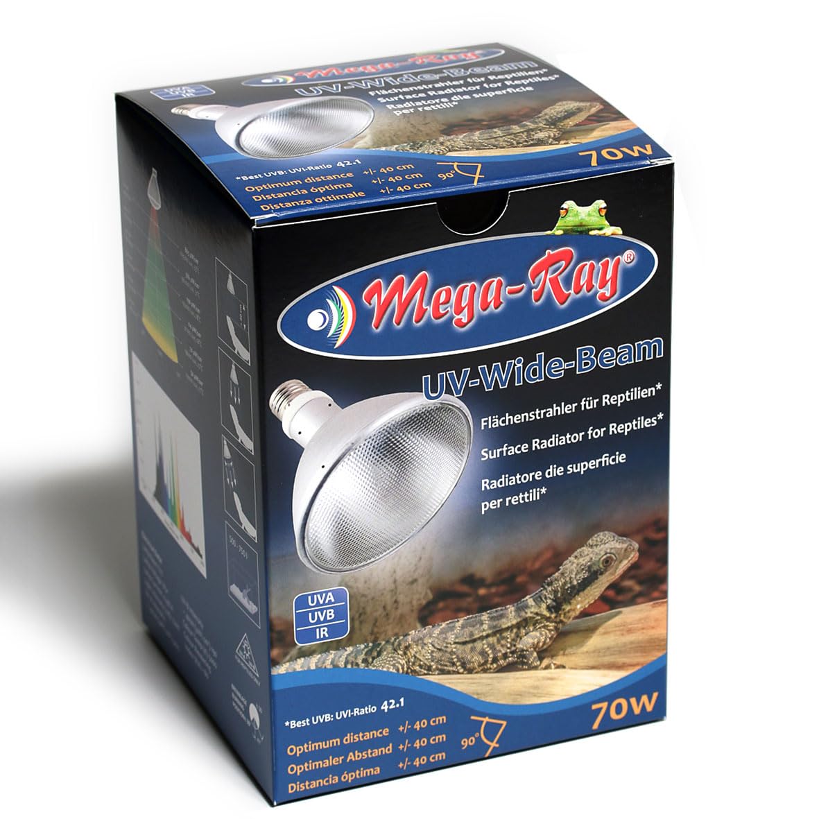 Mega Ray HID-Lampe (UV-Lampe) 70 Watt ( Wide Beam / 90°Grad)