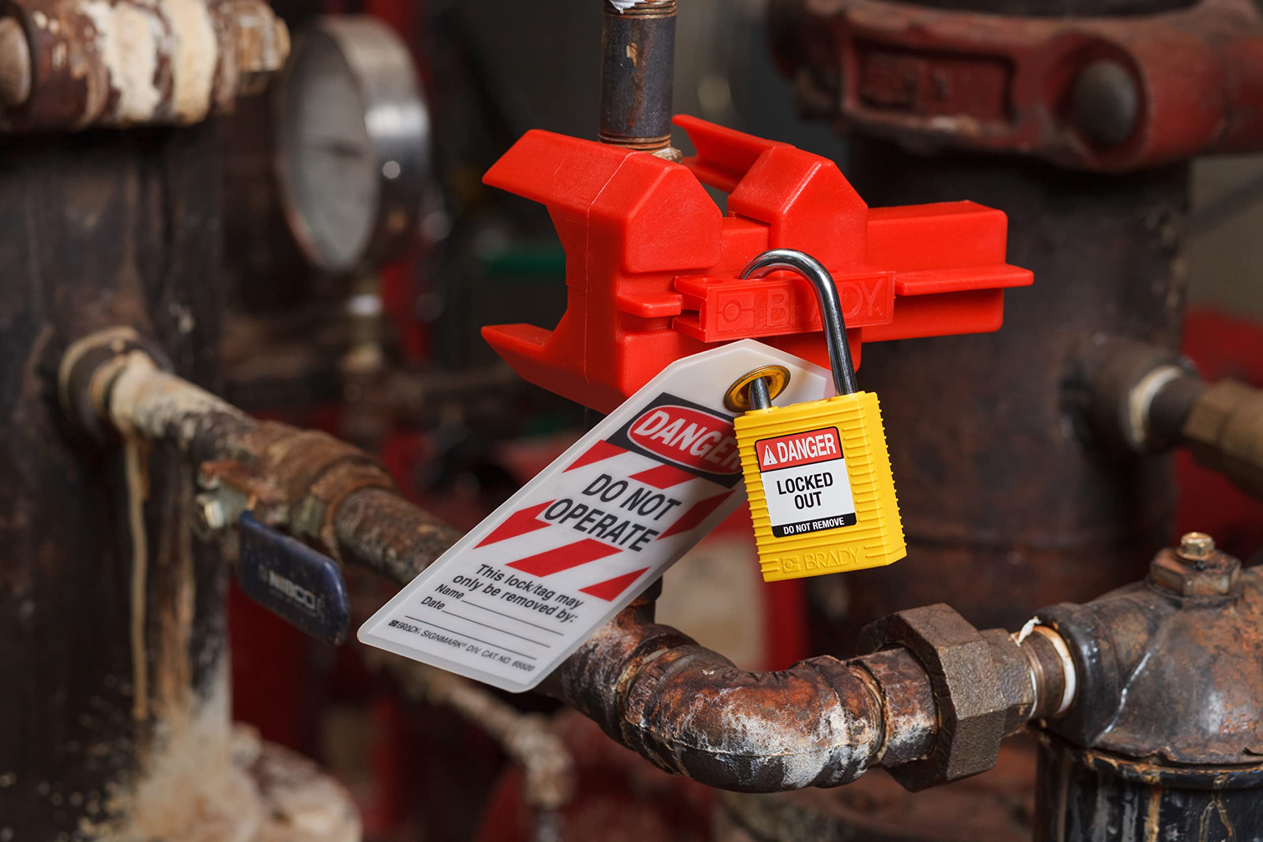 Kłódki SafeKey Compact Nylon do systemu Lockout Tagout z szeklą aluminiową