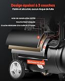 VEVOR Compresseur à Air 24 L Réservoir Compresseur d'Air sans Huile 1,1 kW pour Réparation Automobile, Gonflage Pneus, Peinture Pistolet, Clouage Bois, 68 L/min à 6,2 bar, Max. 8 bar, Portatif Mobile - 5