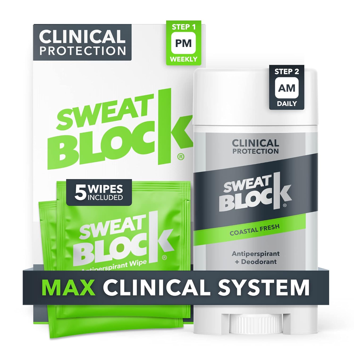 SweatBlock Antiperspirant Deodorant MAX CLINICAL SYSTEM