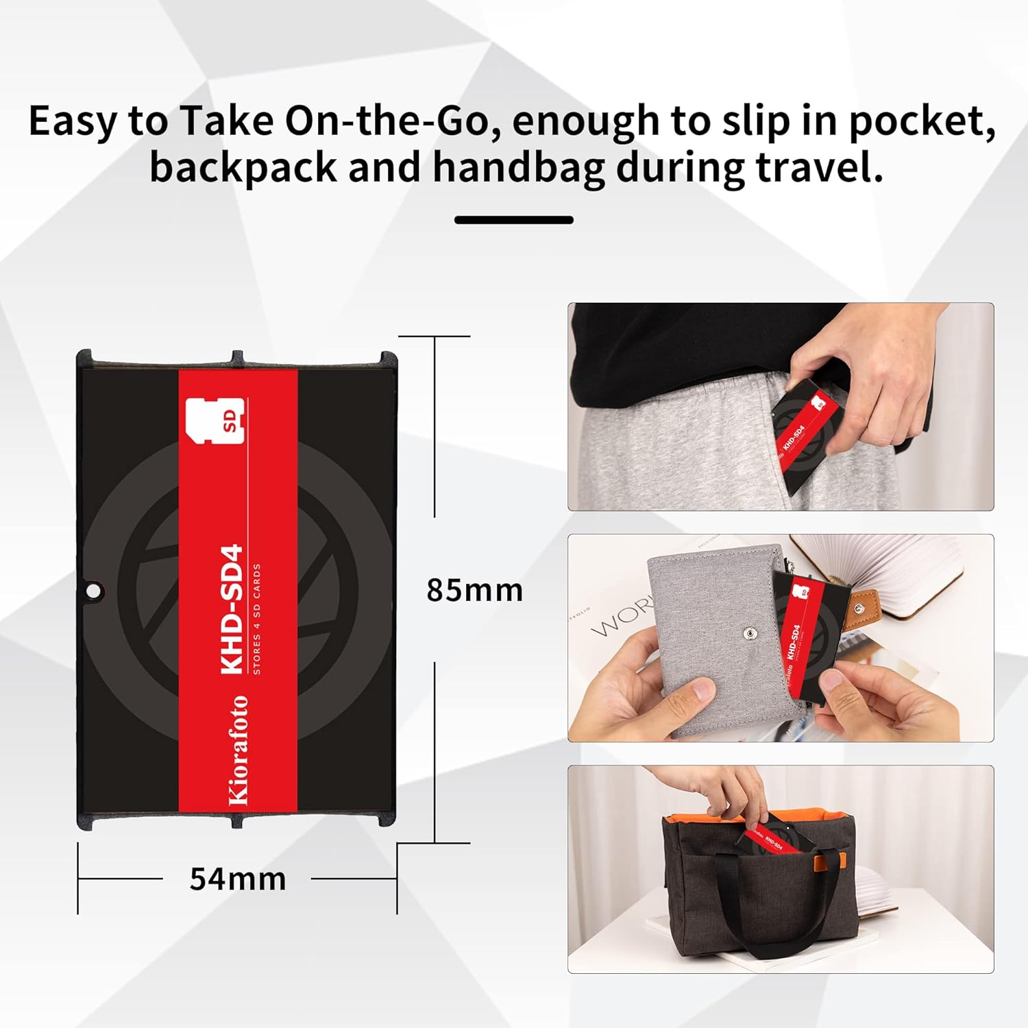 Slim Memory Card Case + New Memory Card Case: for Storage SD SDXC SDHC & TF MSD Cards