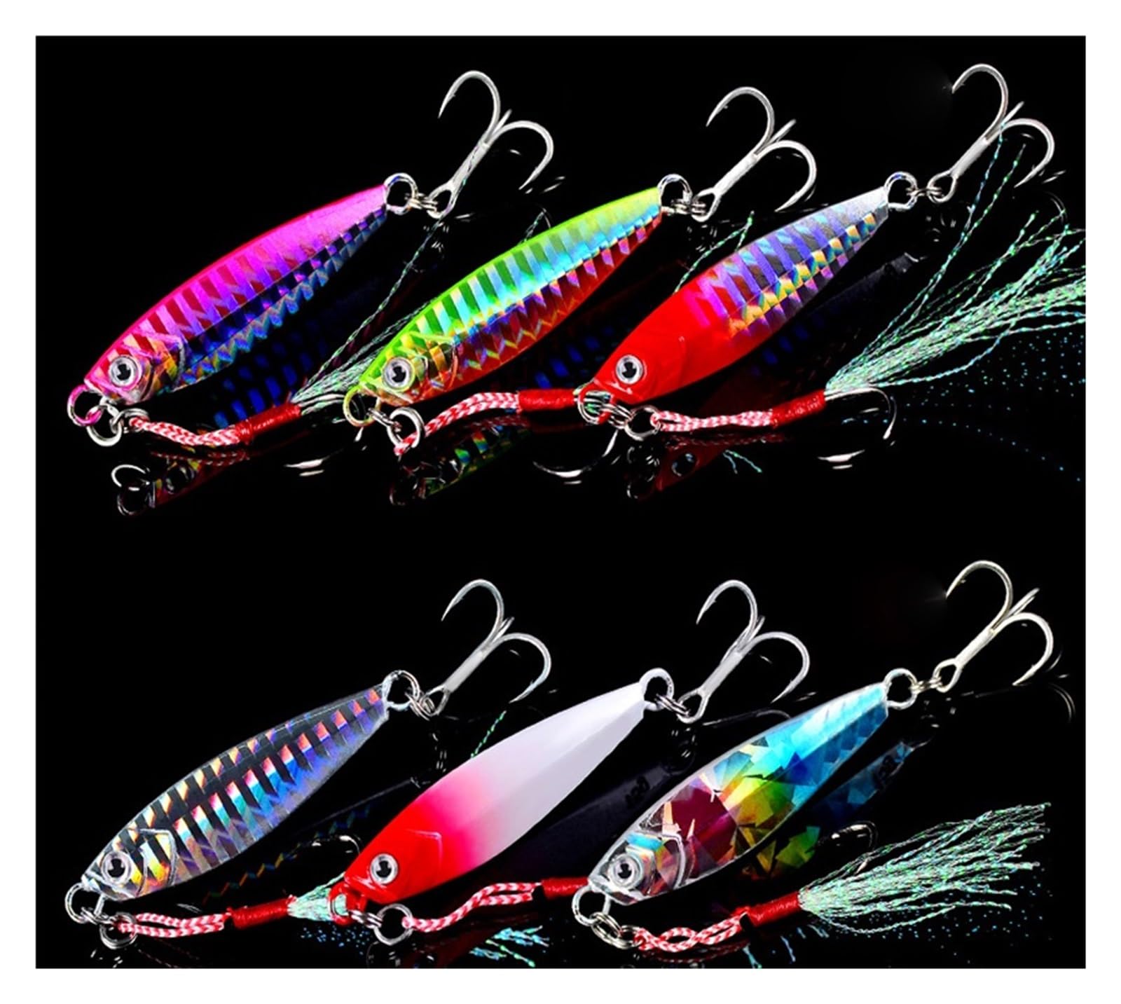 INEOUT 6 Pièces Métal Gabarit Leurre De Pêche Dur Isca Artificiel Bionique Appât Poids 7-30g Bateau De Mer Lent Naufrage Leurres for Whopper Brochet Poisson