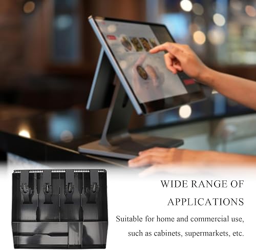 Miniatura 5 de Bandeja de inserción de cajón de caja registradora, bandeja de dinero en efectivo, caja de almacenamiento portátil para monedas, organizador de