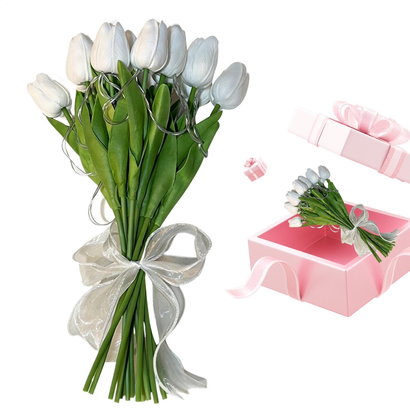 Lampe d'ambiance florale artificielle 15 fleurs pour table de chevet salon
