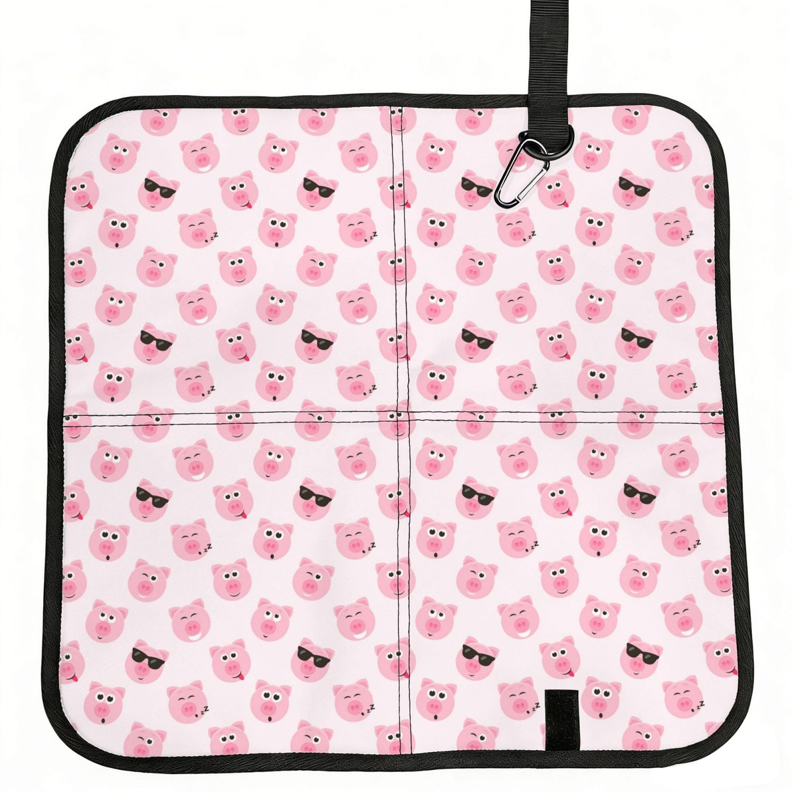 ERCgad Funny Red Pig Face Print Foldable Seat Cushion Portable Chair Pad Lightweight Travel Outdoor Office Home