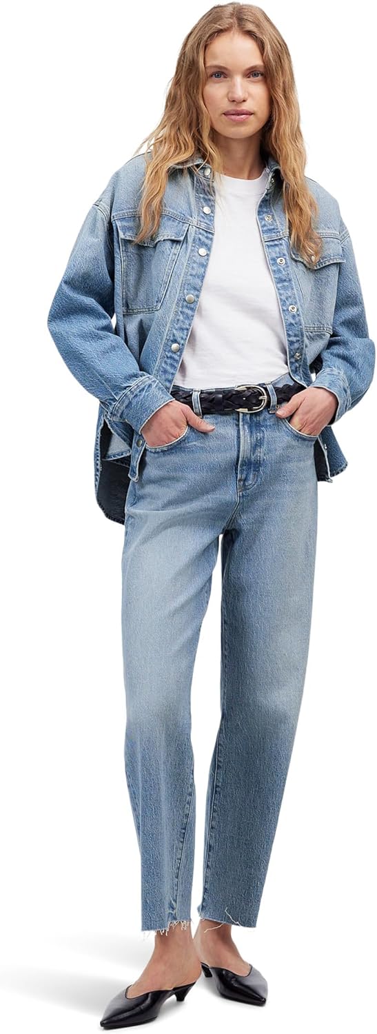 Madewell Women's Perfect Vintage Wide Light Crop in Hallstead Wash