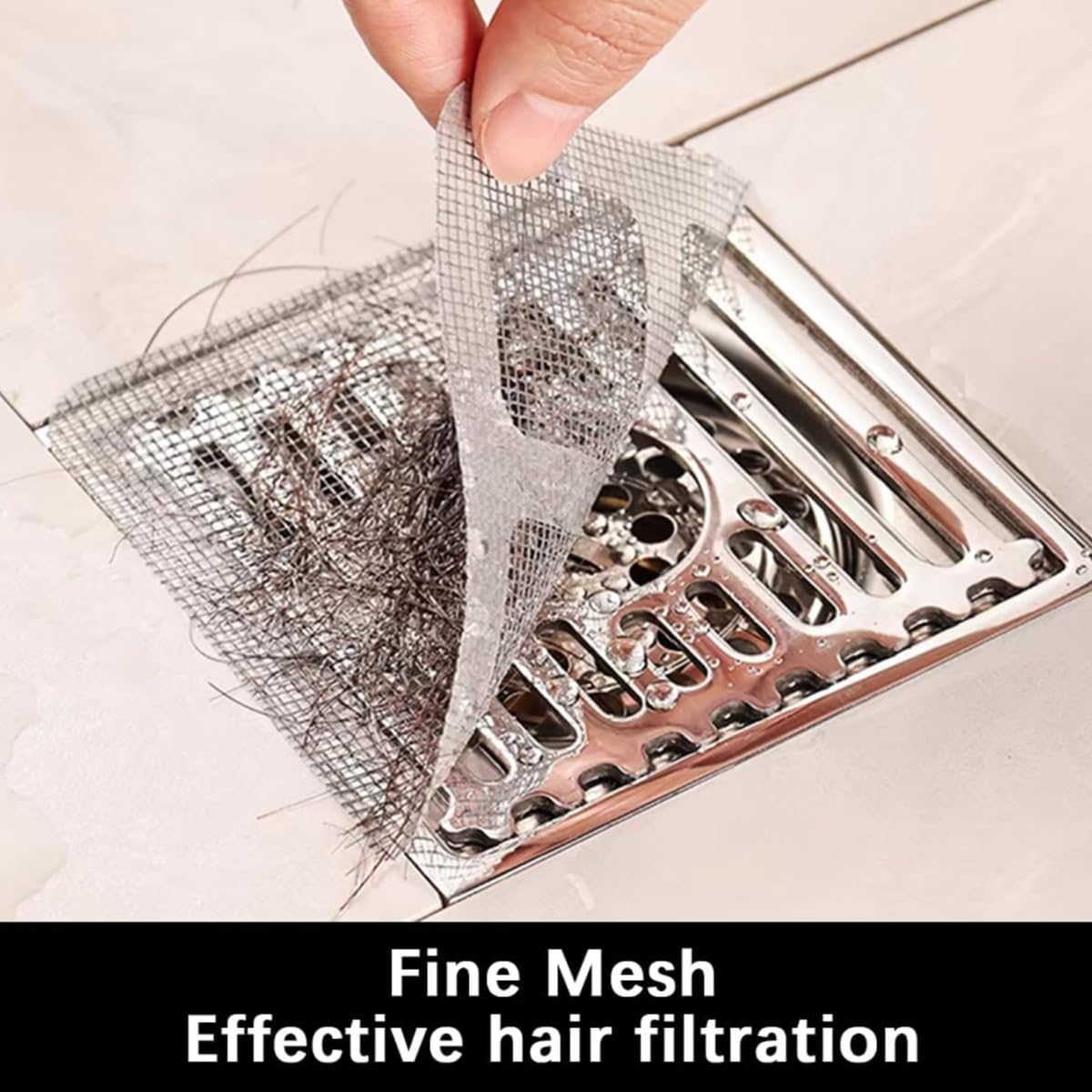 Bessy shop Floor Drain Sticker,100PCS Shower Hair Catcher Sink Drain Cover Mesh Stickers for Bathroom Accessories Apartment Essentials for Kitchen Sink - Image 4
